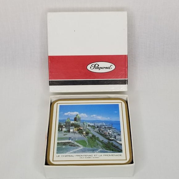 Pimpernel Quebec City Collection Cork Backed Coasters Deluxe Finish 4"x4" 6ct - Picture 15 of 15